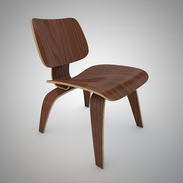 Eames Lcw Chair Modelo 3d Turbosquid, Eames Plywood Chair Original