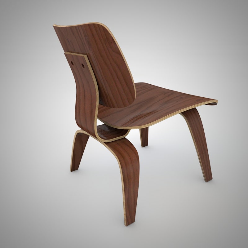 Original Charles Eames Lcw 3d Model