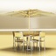 3d bar table chair parasol model