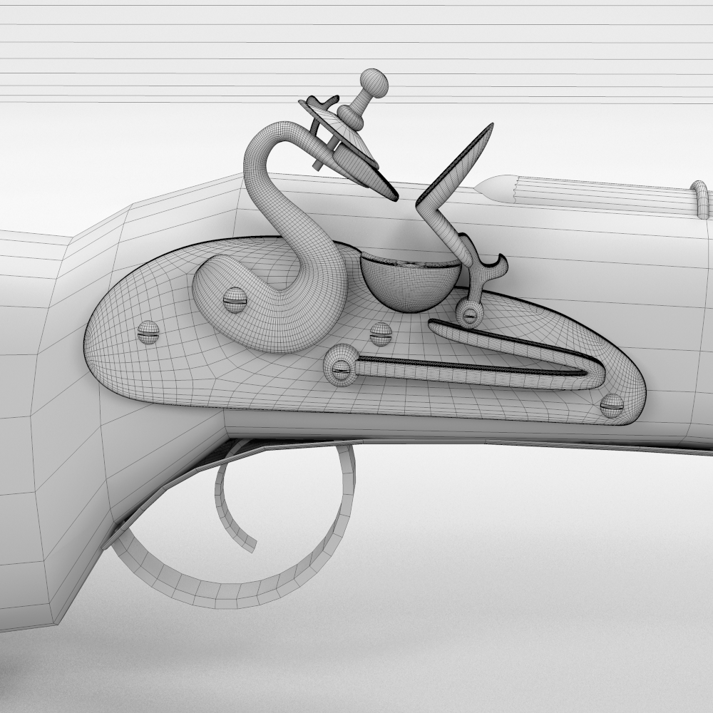 3d flintlock rifle