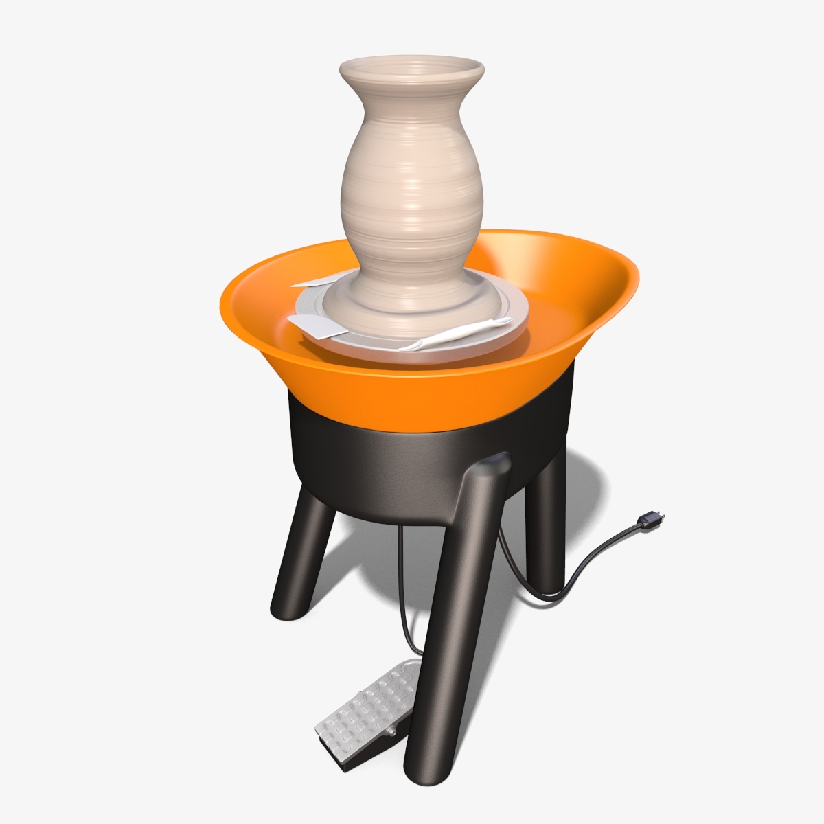 electric pottery wheel 3d obj
