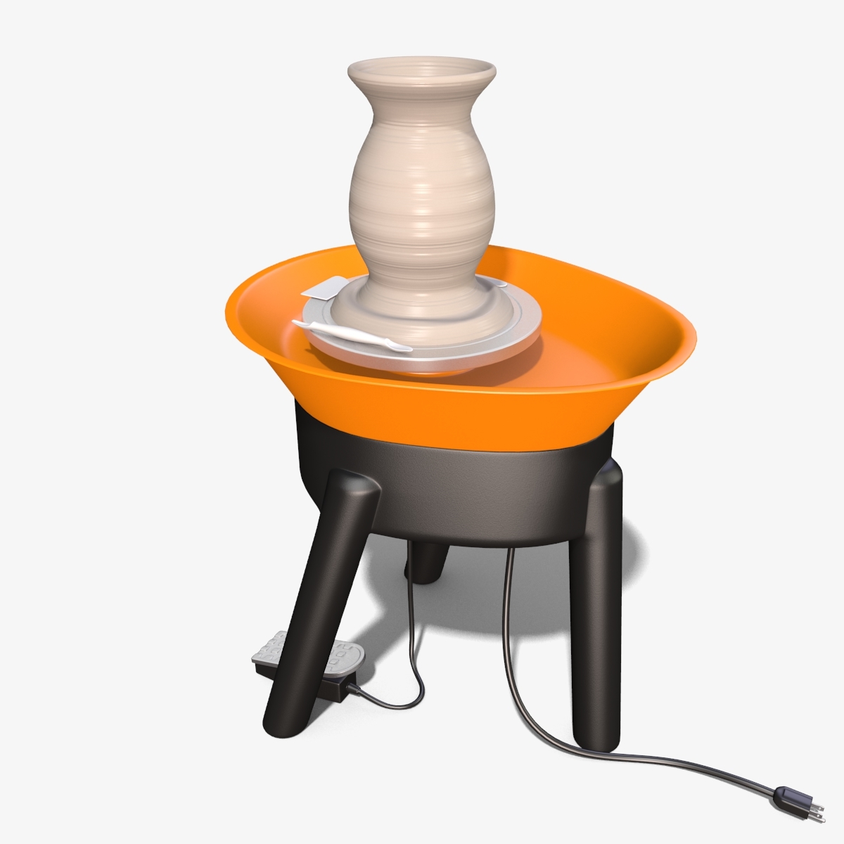 electric pottery wheel 3d obj