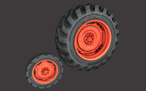 tractor wheel 3d obj