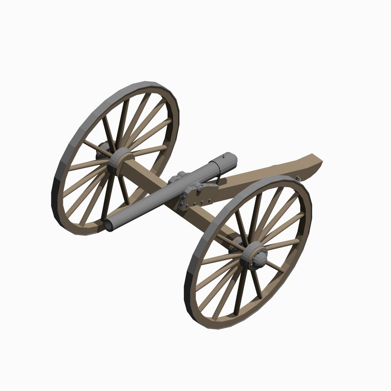 3d model field artillery piece