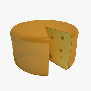 3d cheese wheel model