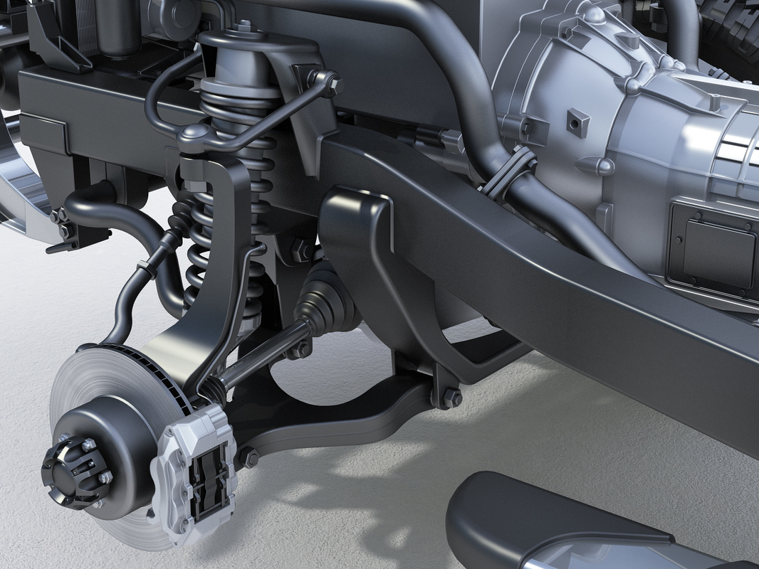 3d suv chassis model