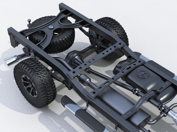 3d suv chassis model