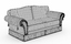 3d classic couch model