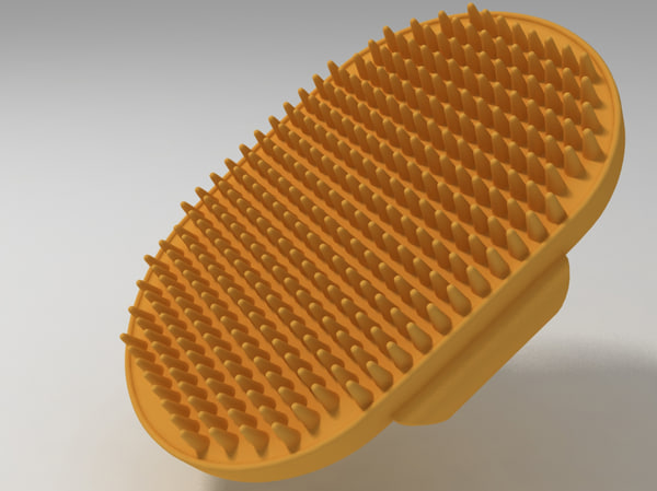 rubber grooming brush