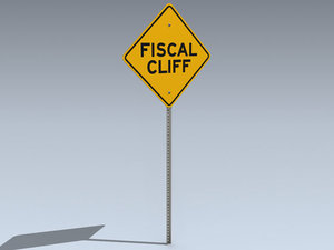 3d model road sign fiscal cliff