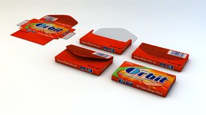 c4d chewing gum package