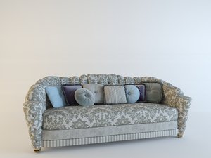 2-seat sofa misuro salotti 3d model
