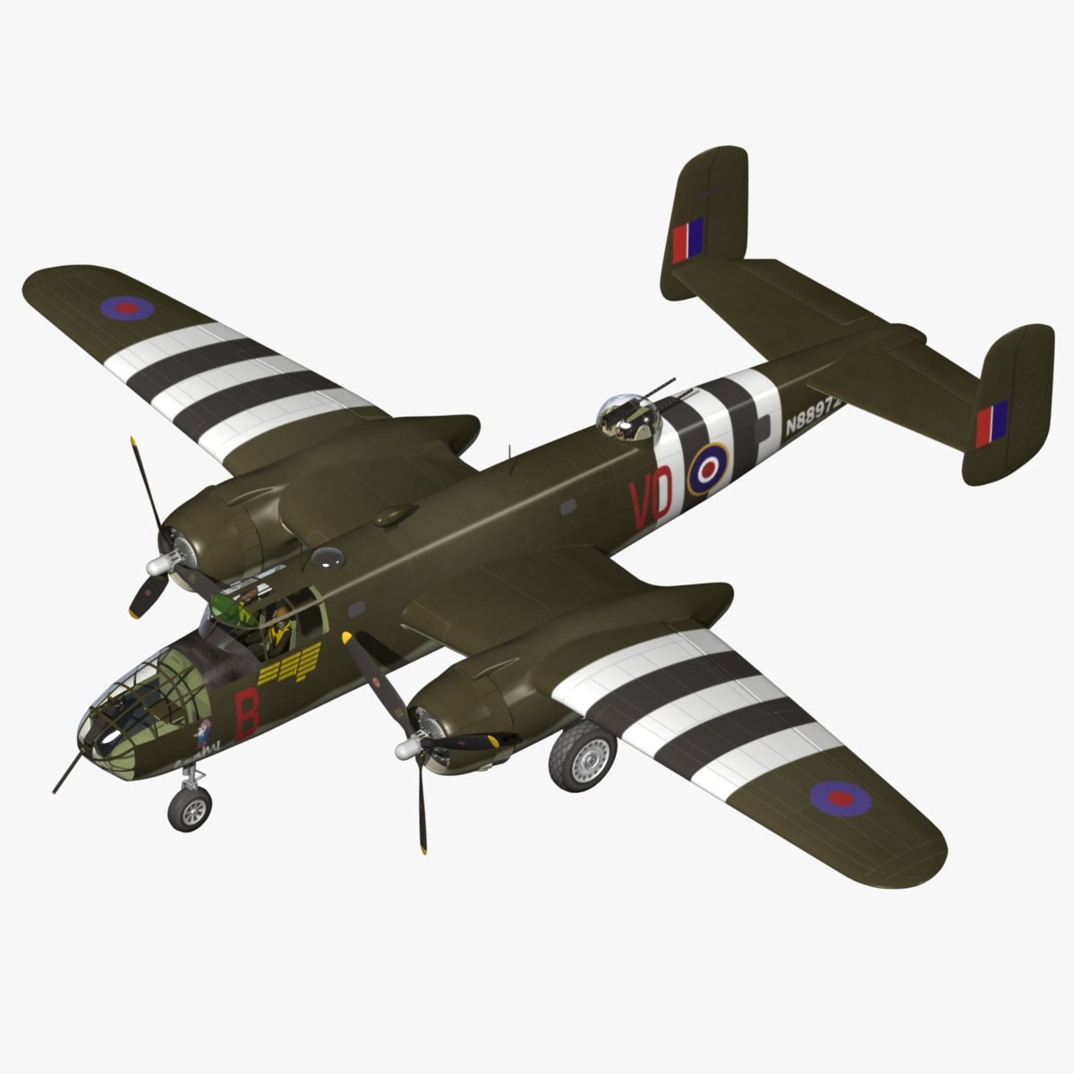 North American B-25 3d Model