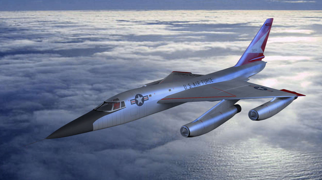 b-58 convair bomber 3d max