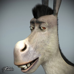 donkey photorealistic motion 3d model