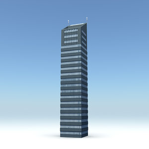 3d model of skyscraper 08 day night