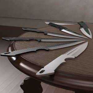 3d model throwing knife