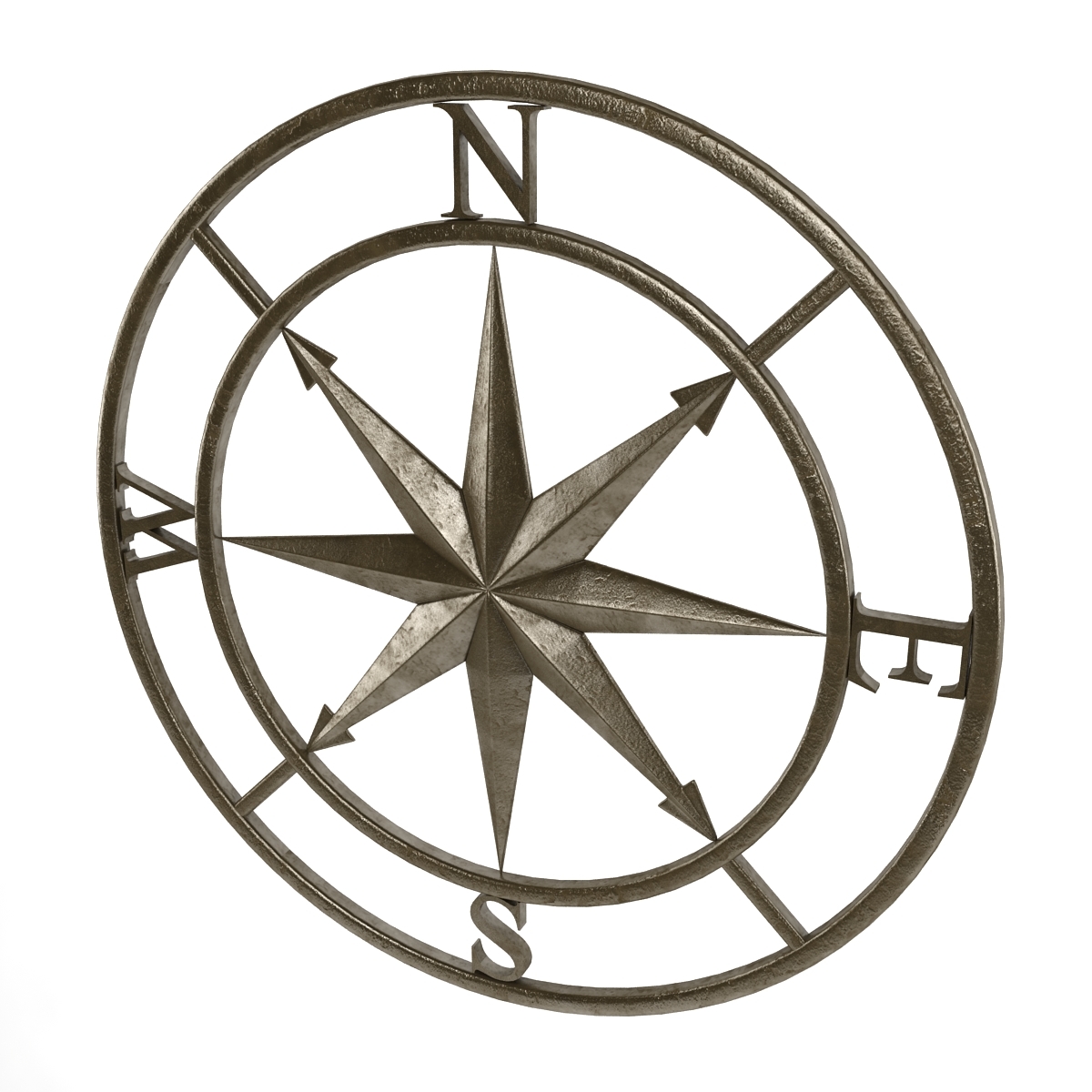 compass rose 3d model