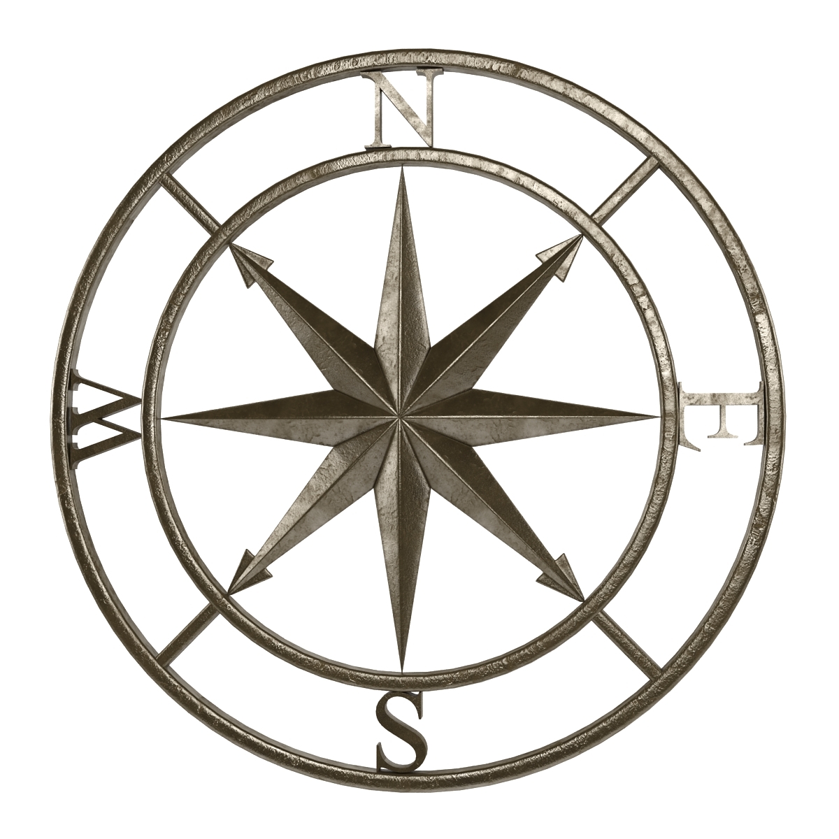 compass rose 3d model