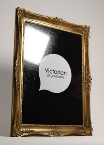 victorian gold frame obj