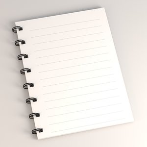note notebook book 3d