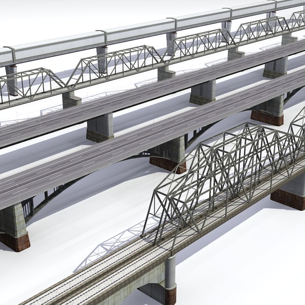 railway bridge 3d model