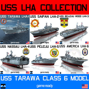 uss tarawa lha 3d model