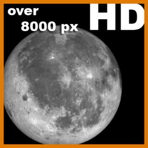 3d model moon incredible hd planets