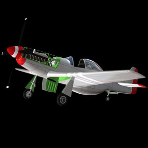 3ds max p51 fighter plane