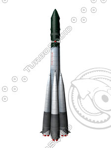 vostok 1 rocket space 3d model