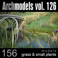 archmodels vol 126 grass 3d model
