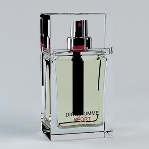 3d model perfume dior homme sport