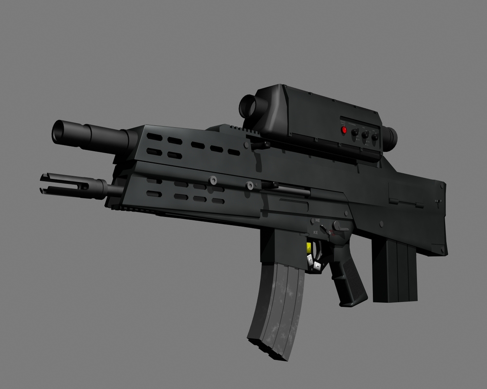 assault rifle prototype 3d model