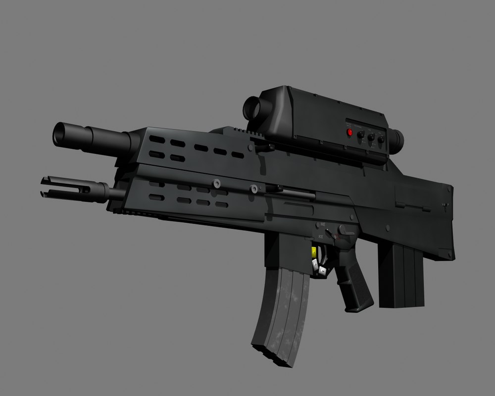 Assault Rifle Prototype 3D Model