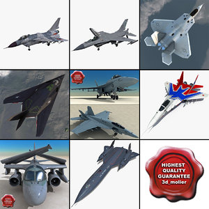 3d model jet fighters 8 f 117