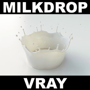 milk drop 3d model
