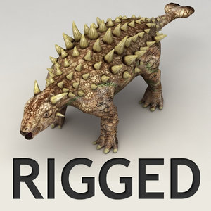 ankylosaurus rigged 3d max