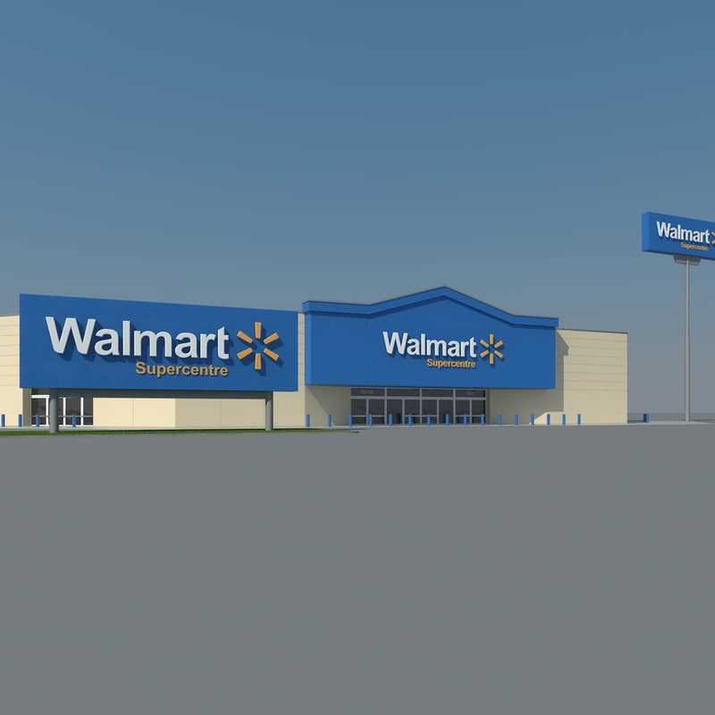 3d Model Walmart Centere