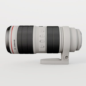canon telephoto lens 70-200 3d model