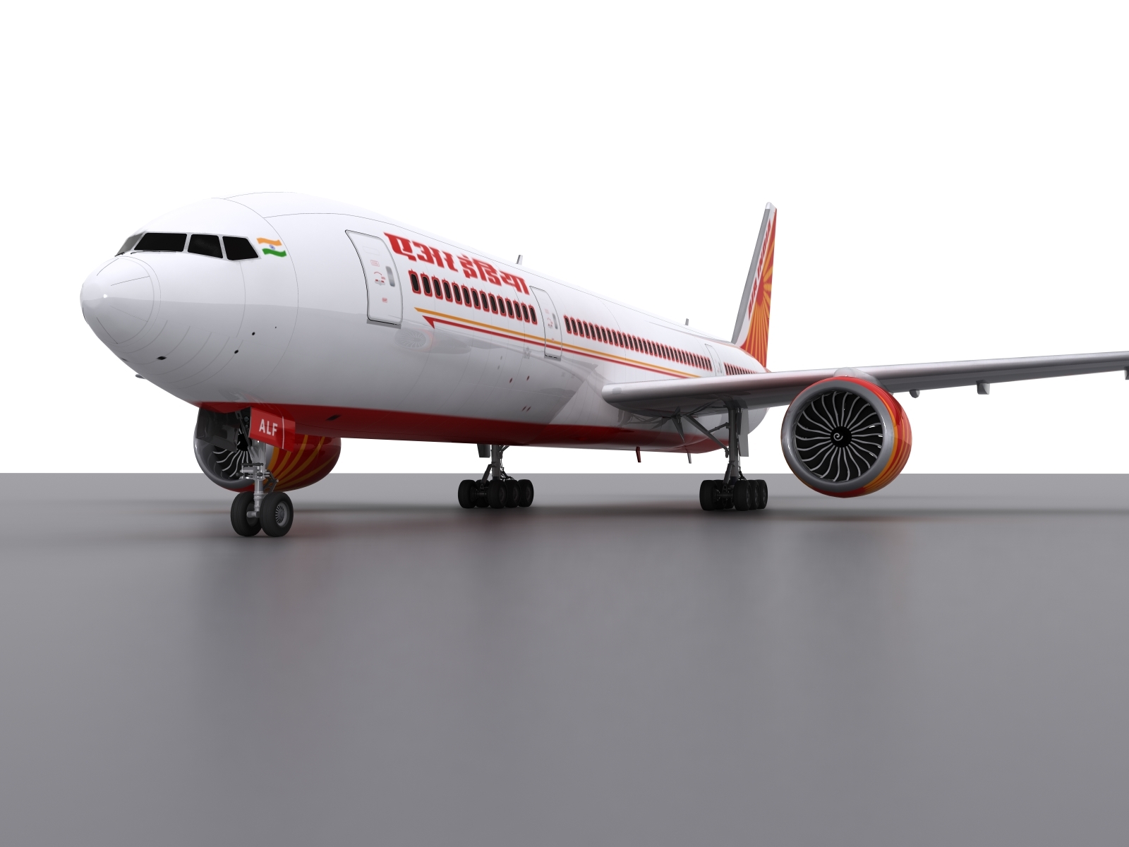 3d model of aircraft air india