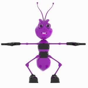 3d ant character model