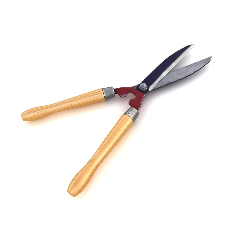 3d gardening shears model