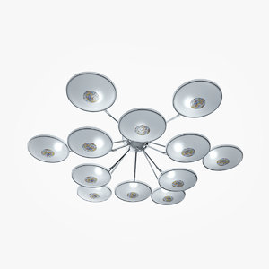 free chandelier la lampada 725 3d model