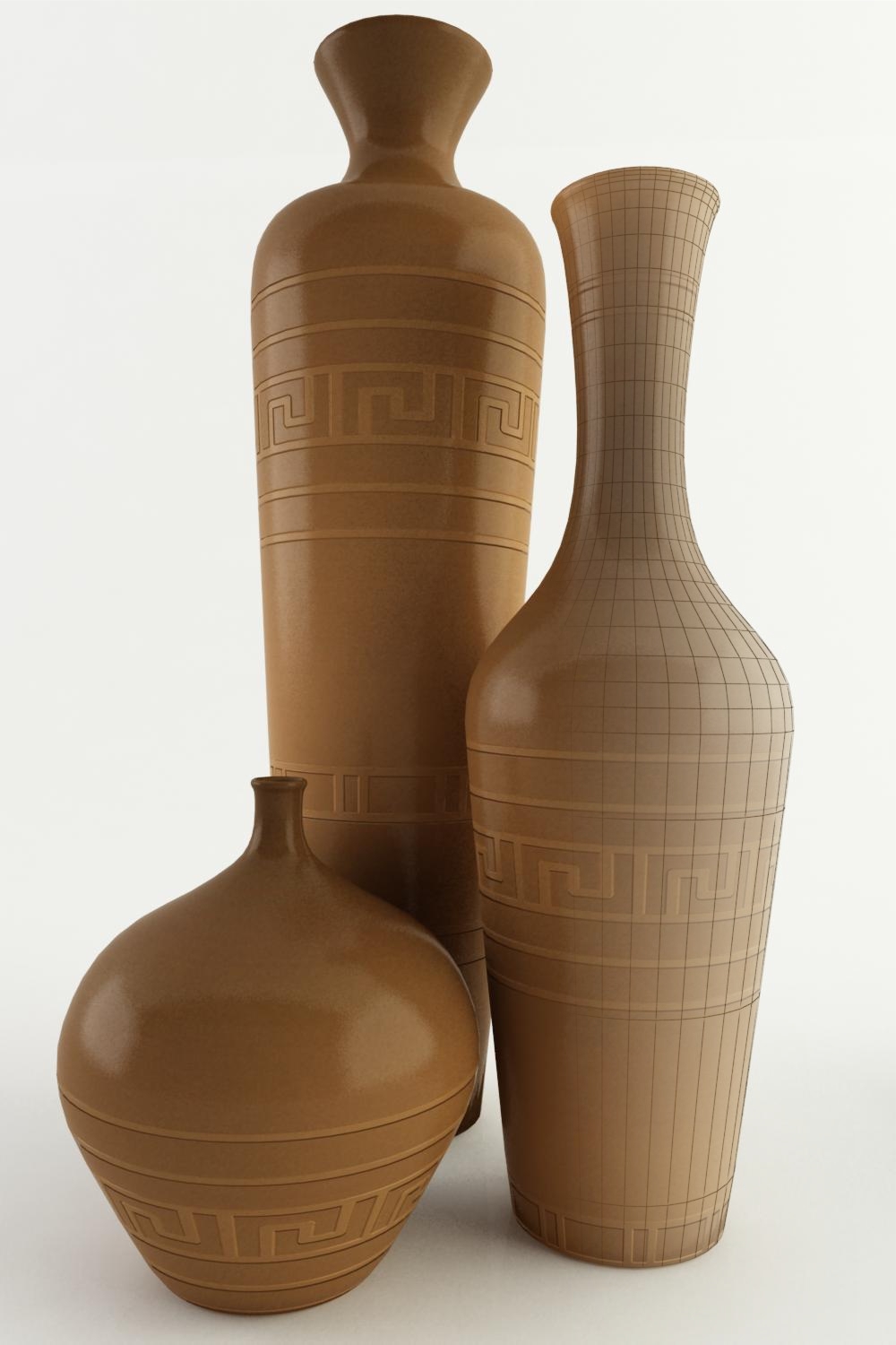 egyptian vases 3d obj