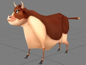 3d model bull cow