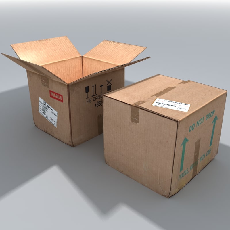 free model box 3d cardboard boxes 3d cardboard model