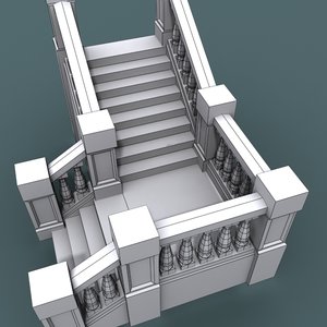 3d model step staircase