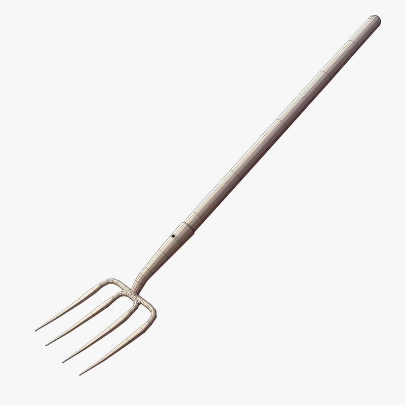 garden fork 3d model