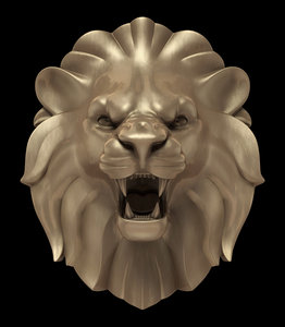 3d lion s head model