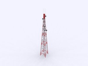 free communication tower 3d model